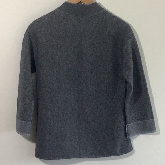 Benedetta B. Womens Cardigan Sweater Size Small Charcoal Gray Merino Wool Blend - Picture 2 of 8